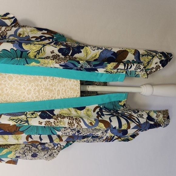Do Everything In Love Women's Tropical Print Open Front Kimono Cardigan Beach - Picture 3 of 12